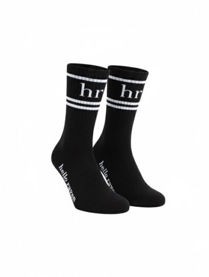 calceta negra con blanco